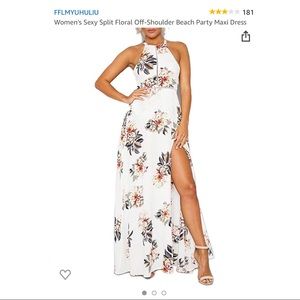 White Floral Maxi Dress